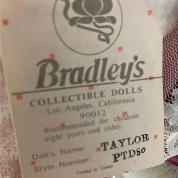 vintage 1980’s Bradley’s Doll Taylor - Picture 8 of 9